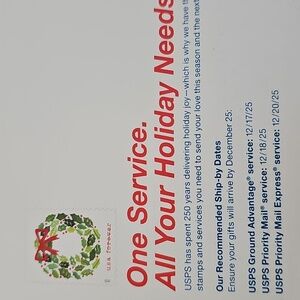 USPS Ship Dates 4 Christmas